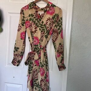 Floral Print Wrap Dress